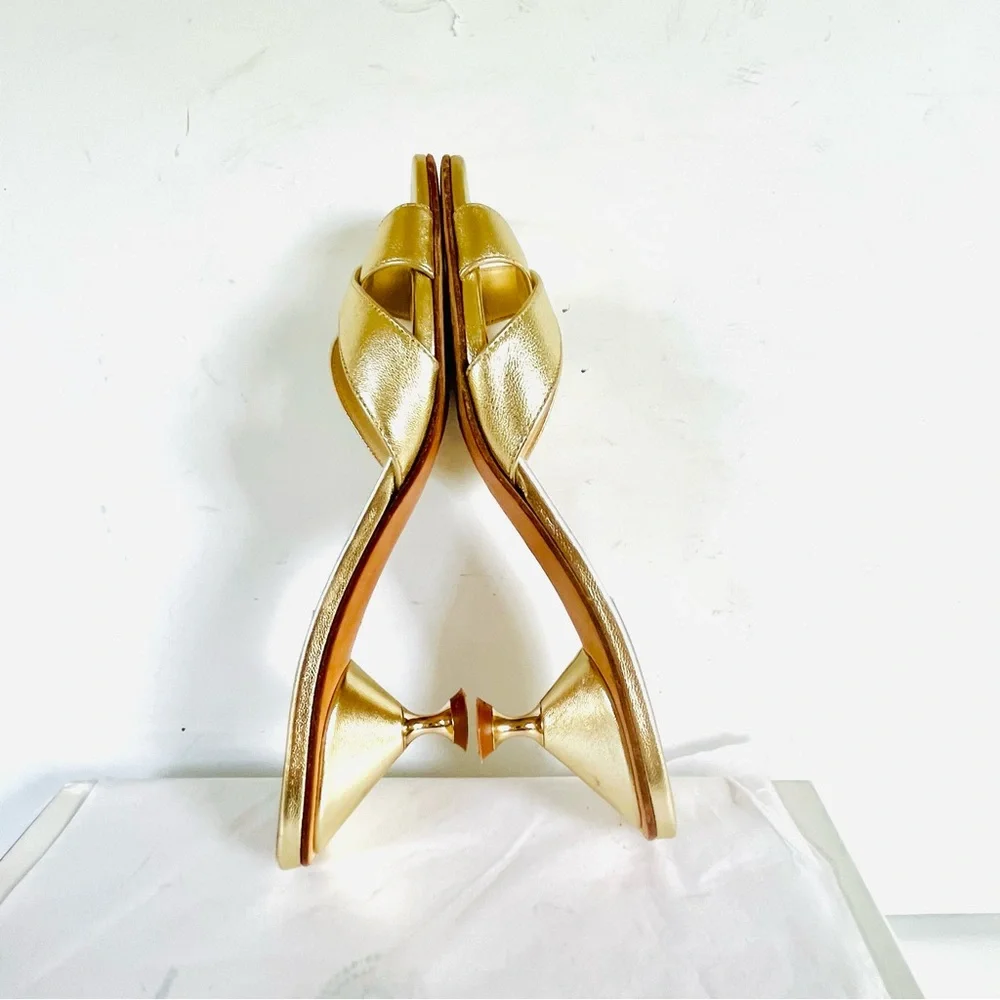 Brian Atwood champagne gold